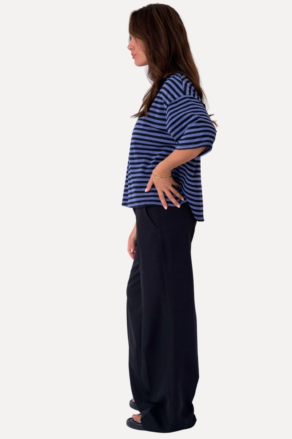 Maglietta Zoe- Nero/Blu denim