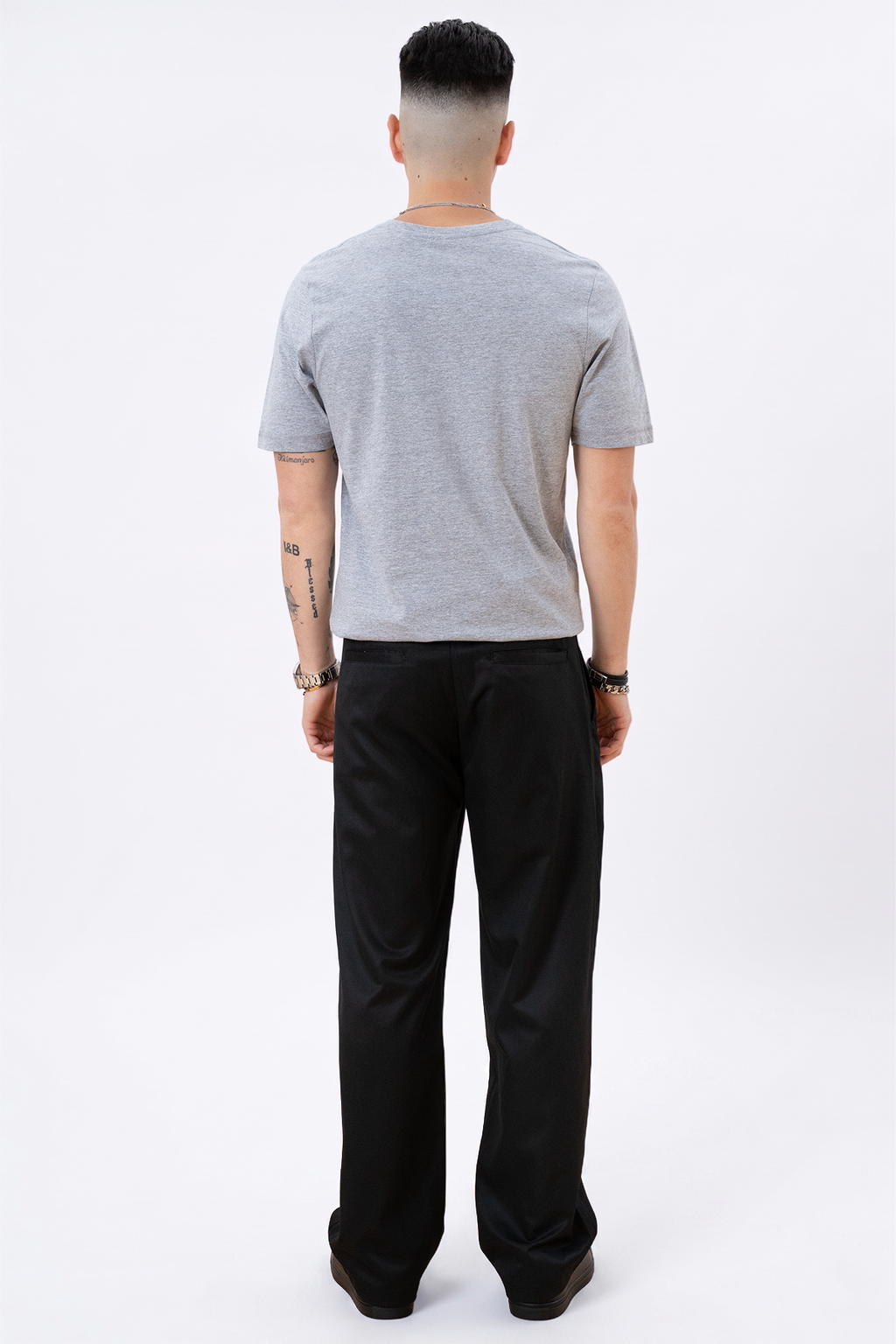 Basic T-shirt scollo a V - Oxford Grigio