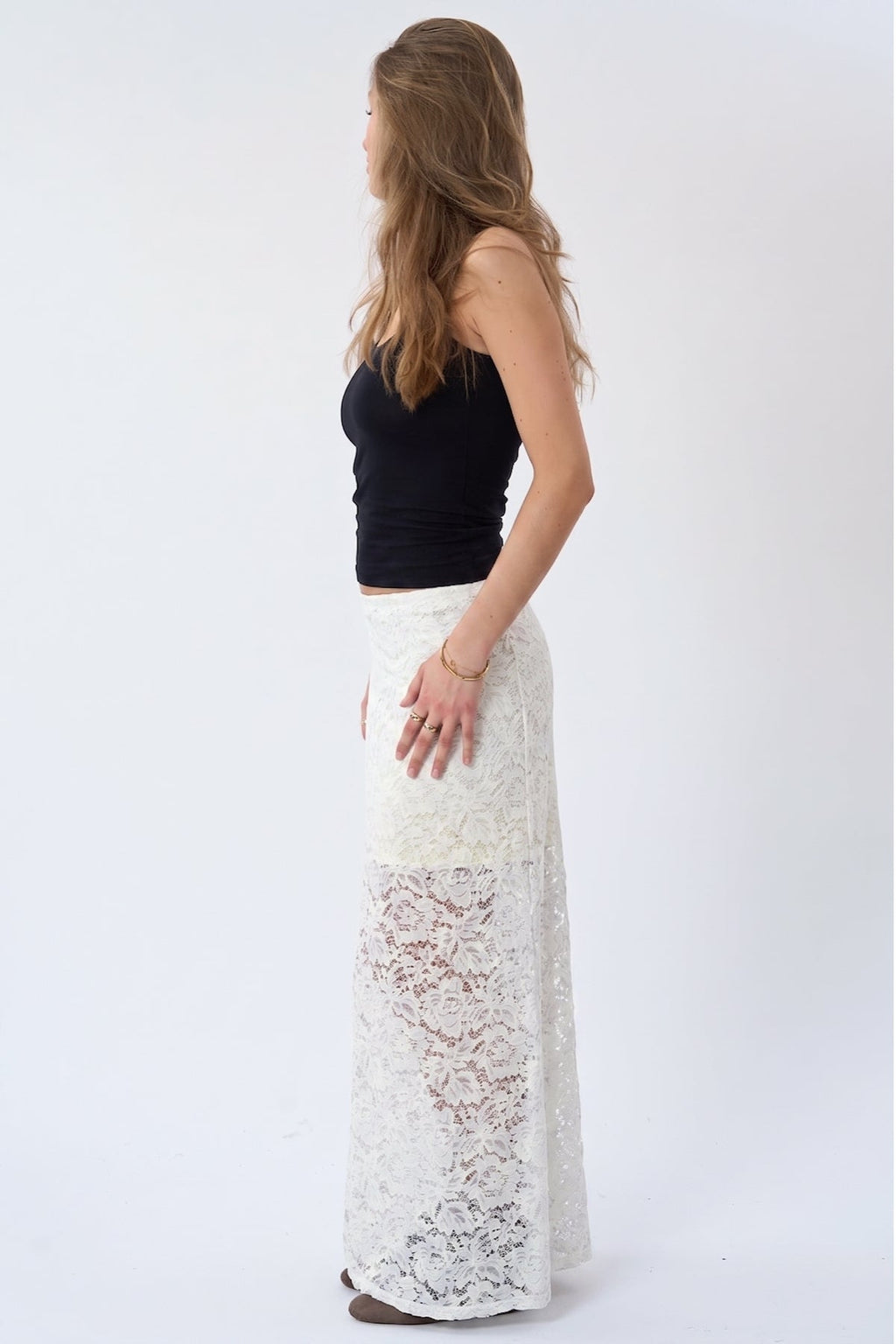 Gonna lunga in pizzo Amara - Bianca