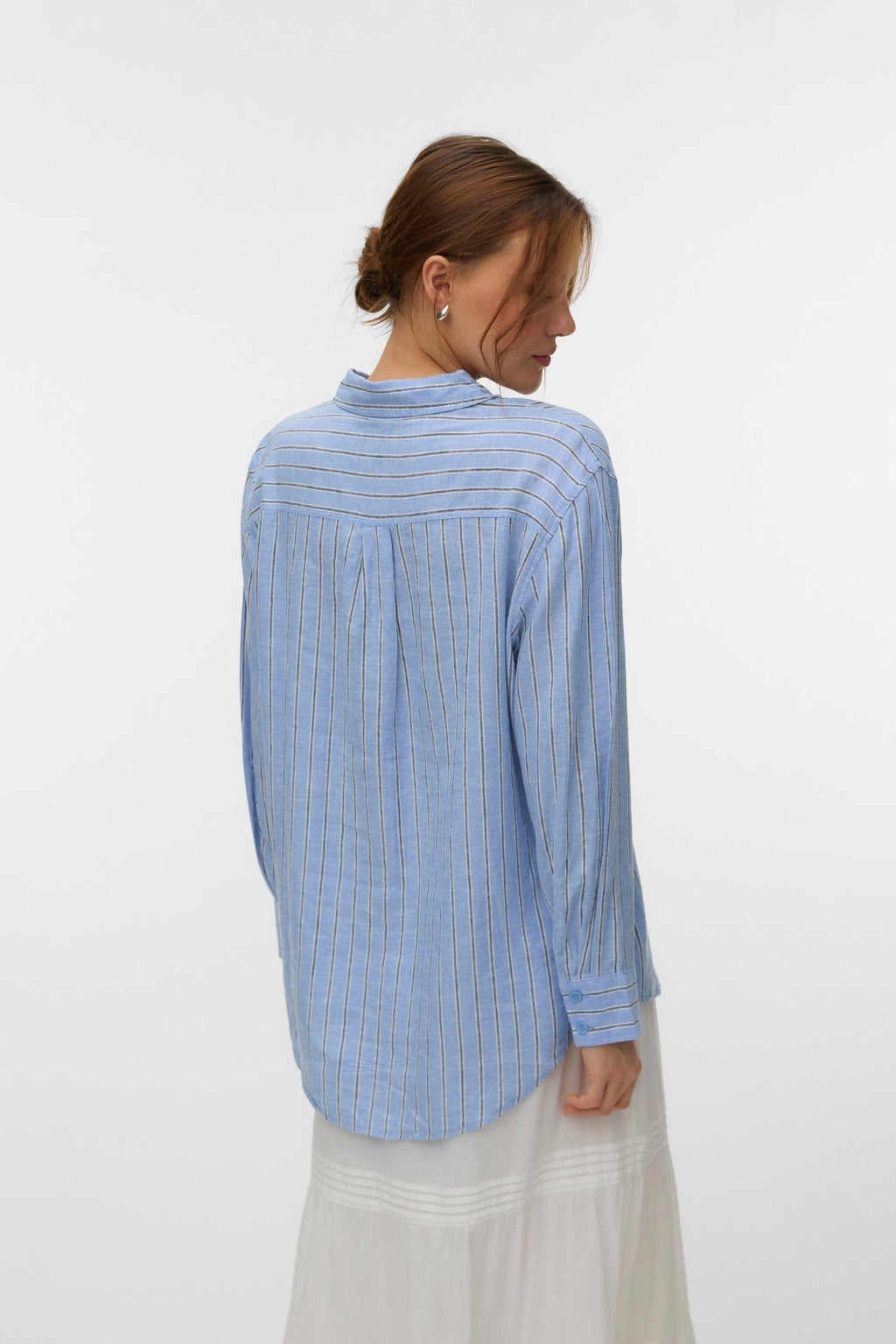 Linn Shirt - Cornflower Blue-Navy Blazer