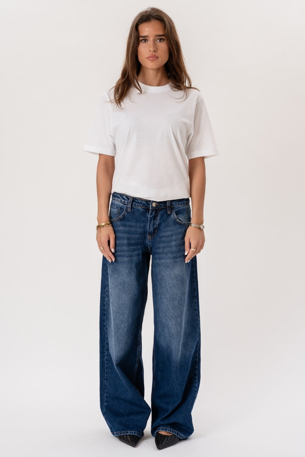 Jeans larghi Serena - Blu medio