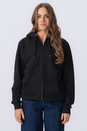 Felpa con Zip Basic - Nero
