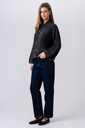 Josie Polo Knit - Graphite