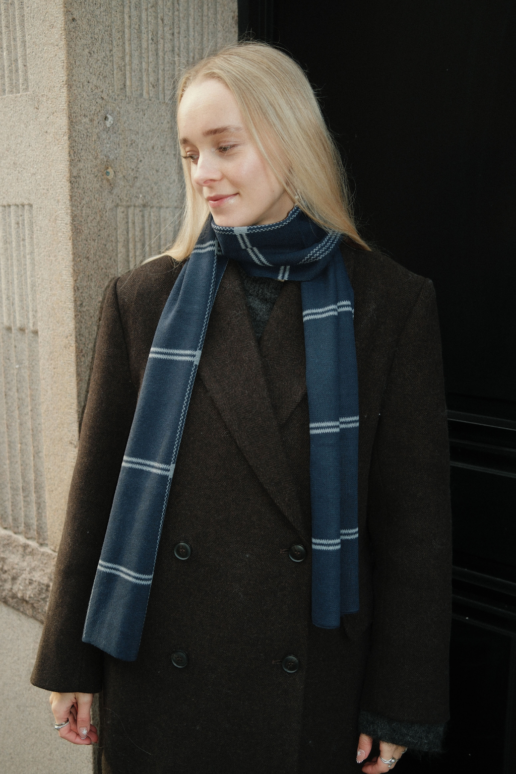 Scarf - Navy Stripes