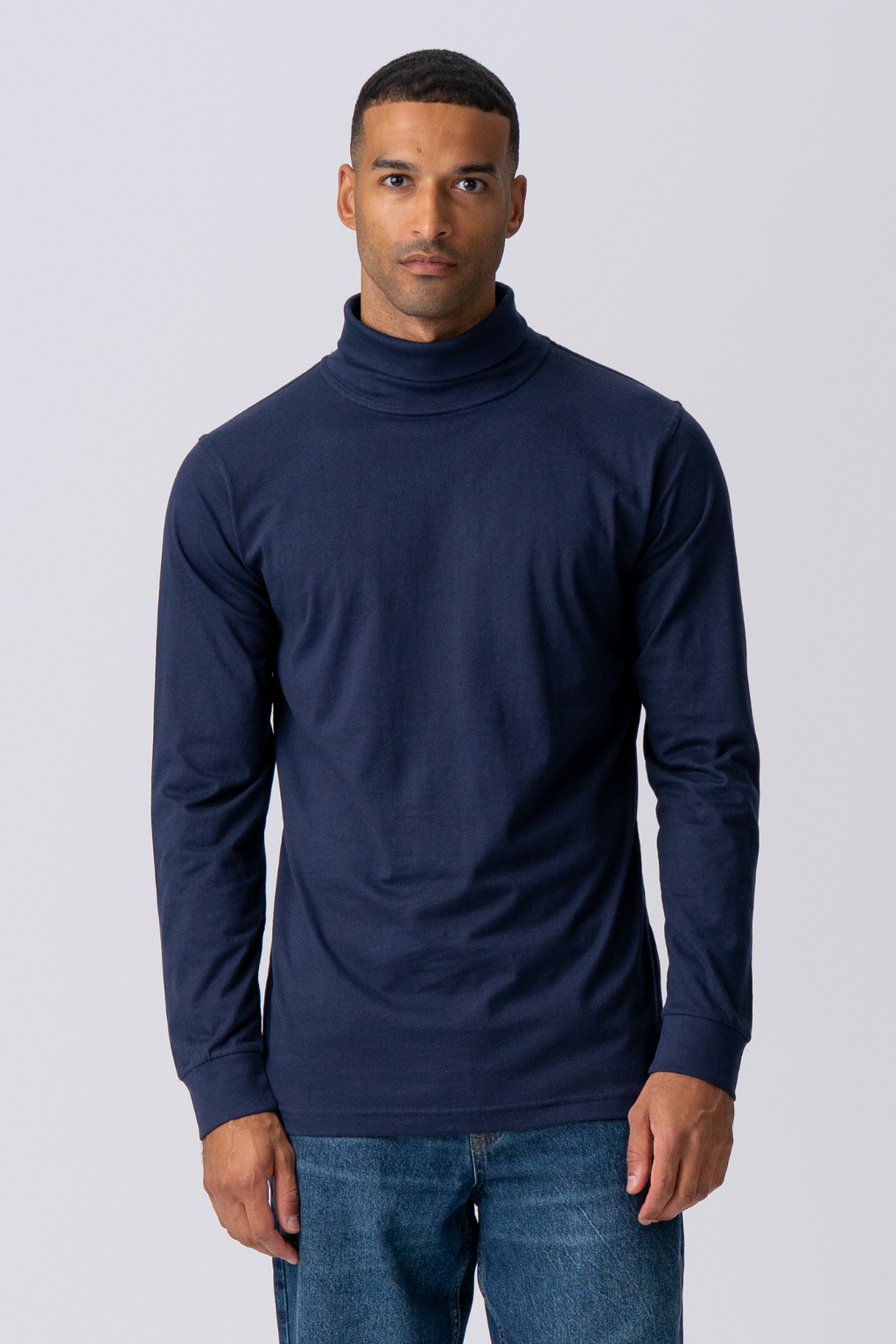 Strea con colletto rotolo - Navy