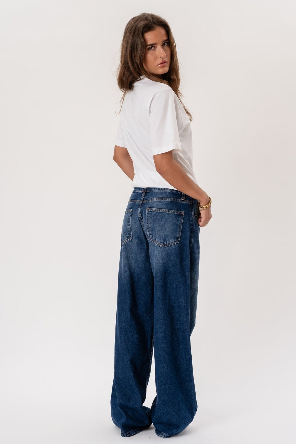Jeans larghi Serena - Blu medio