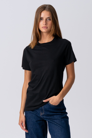 Basic T -shirt leggero - nero