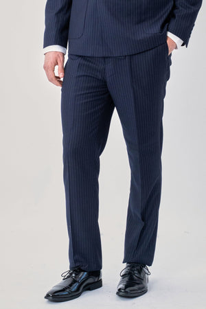 Classico Pants - Gessato blu scuro