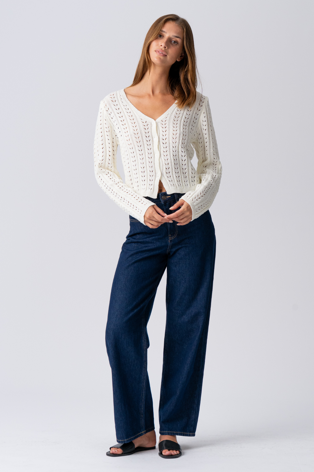 Virginia Knit Cardigan - Ecru