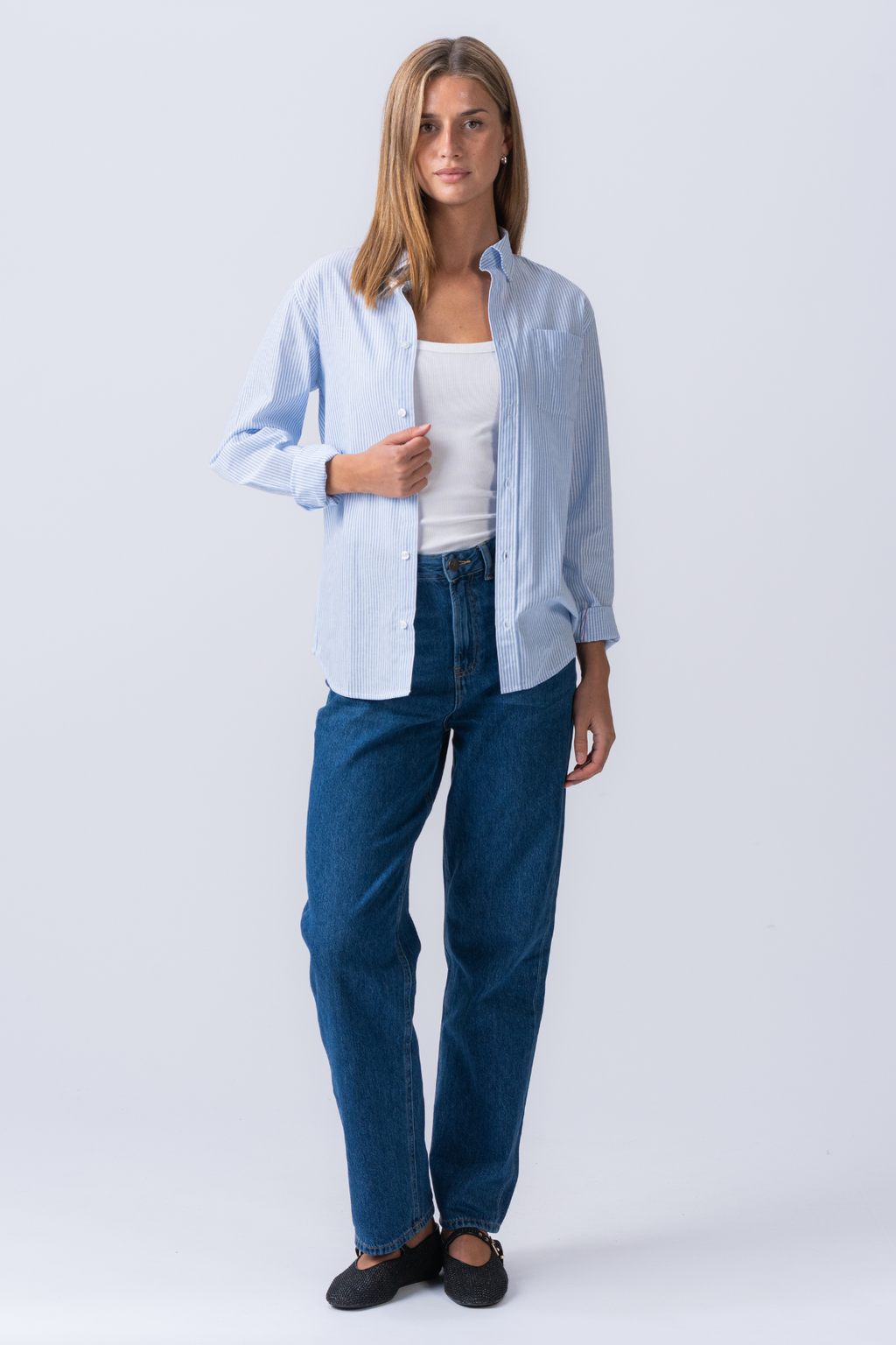 Fidanzato oxford camicia - azzurro/bianco