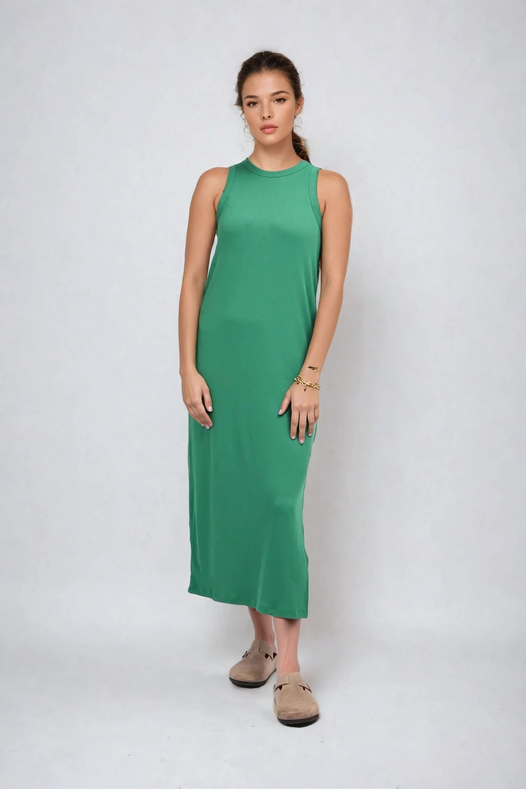 Line Summer Dress - Green Bee