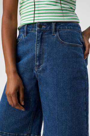 Carol Denim Shorts - denim blu medio