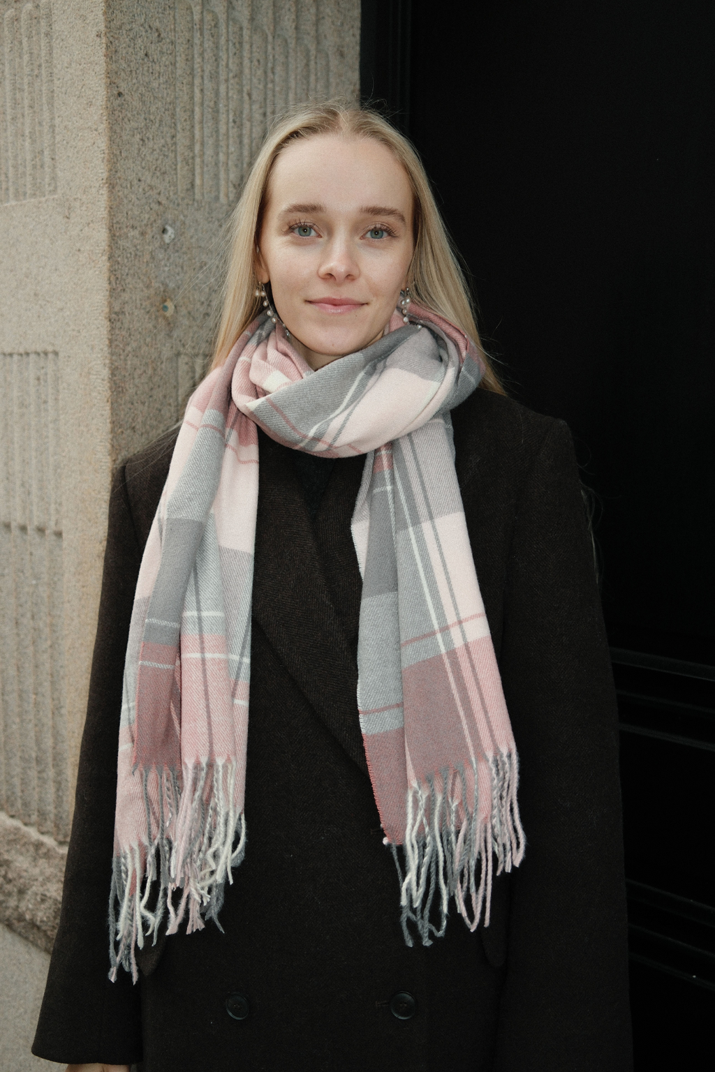 Scarf - Grey / Pink