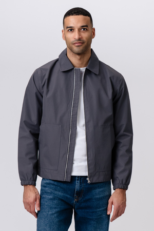 Giacca corta con zip - Grigia