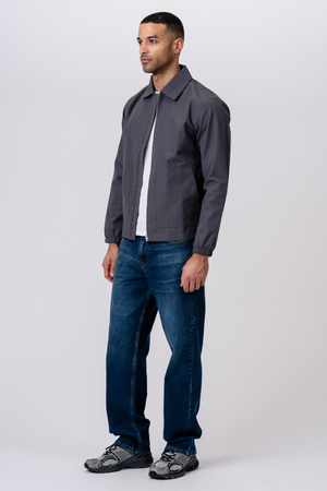 Giacca corta con zip - Grigia