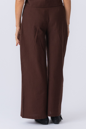 Melissa larga Pants - Marrone