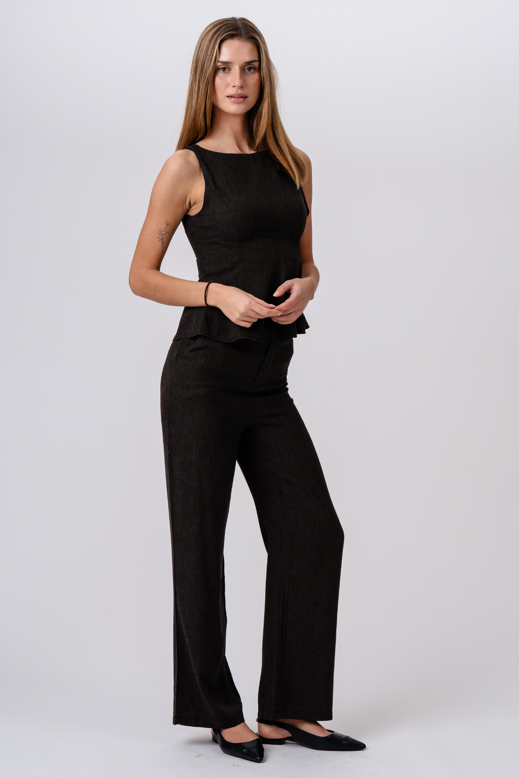 Aya Sciolto Pants - Marrone
