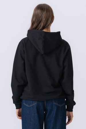 Felpa con Zip Basic - Nero