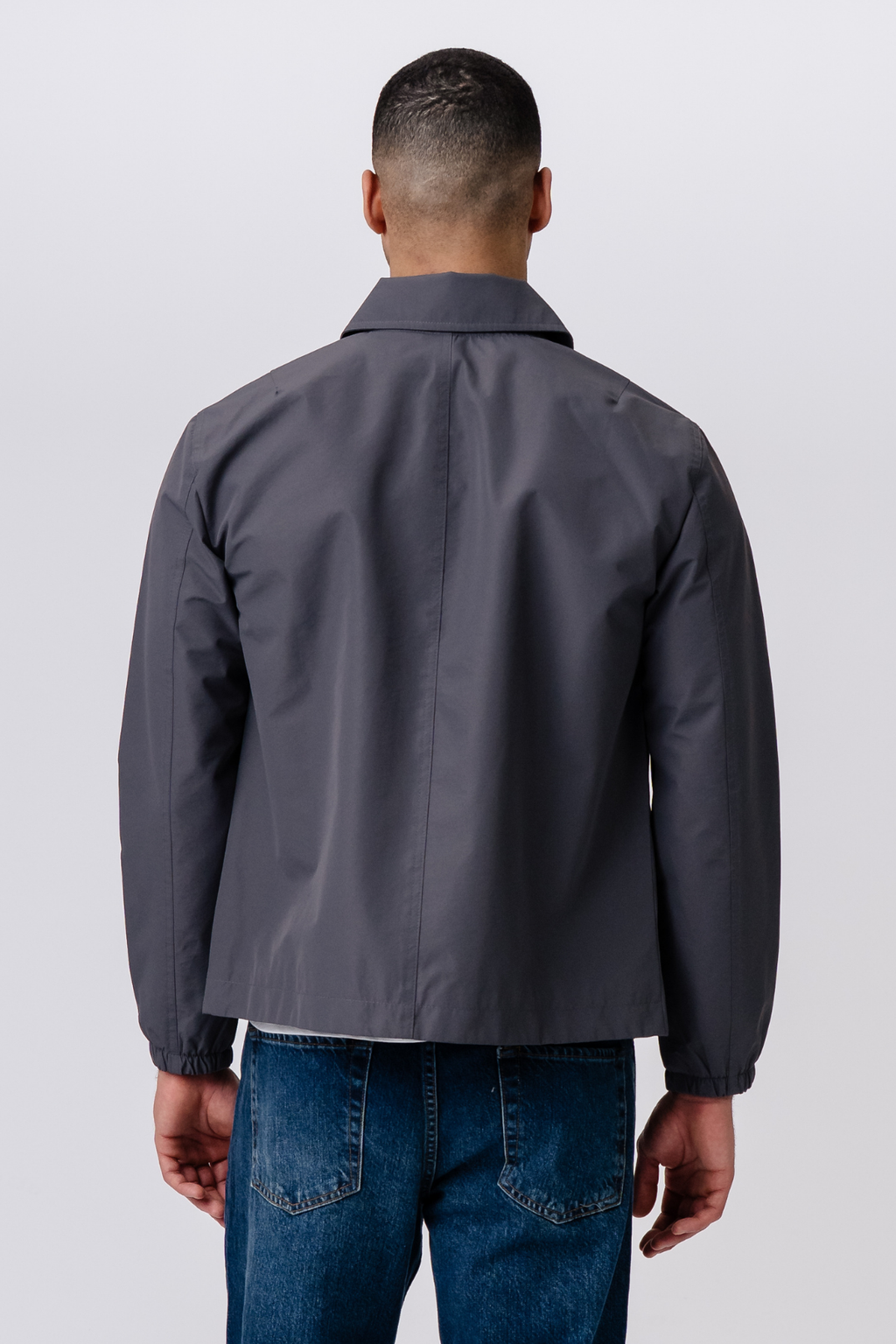 Giacca corta con zip - Grigia