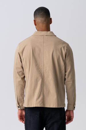 Twill Openshirt - Sabbia scura