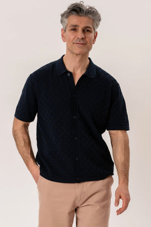 Polo Darin in maglia - Blu marino
