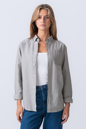 Fidanzato oxford camicia - grigio