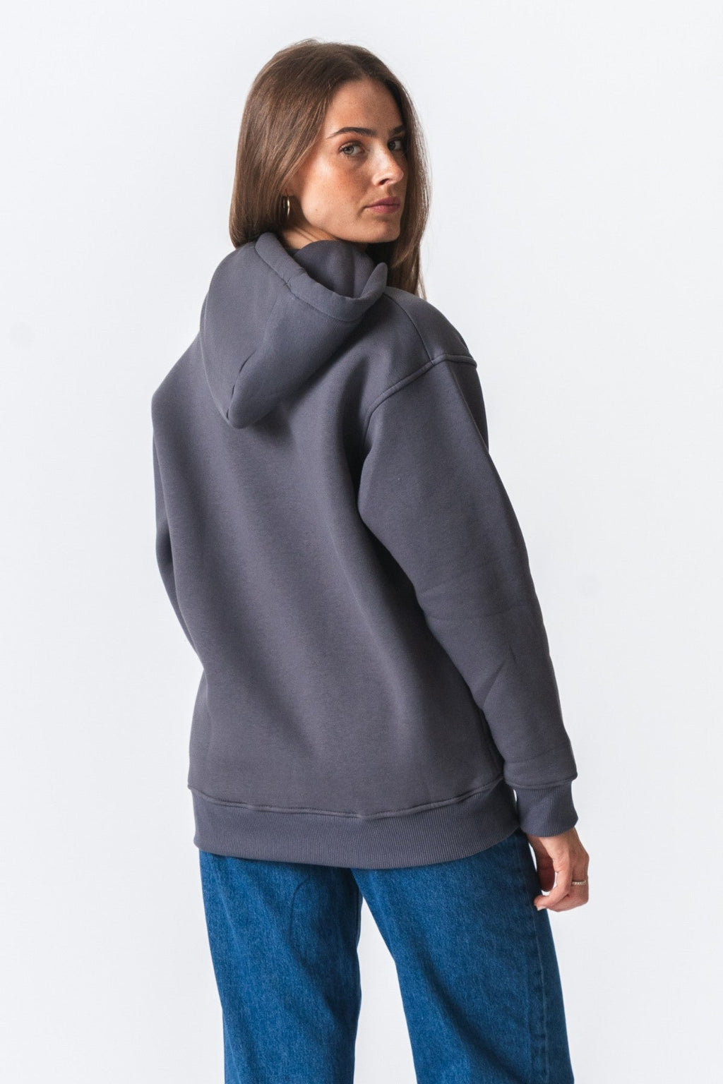 Stella Oversized Felpa con cappuccio - grigio scuro