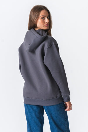 Stella Oversized Felpa con cappuccio - grigio scuro