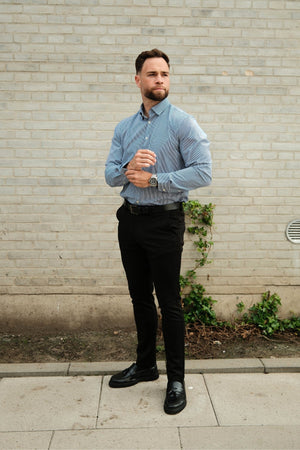 The Original Premium Performance Camicia - Bianca/Blu scuro