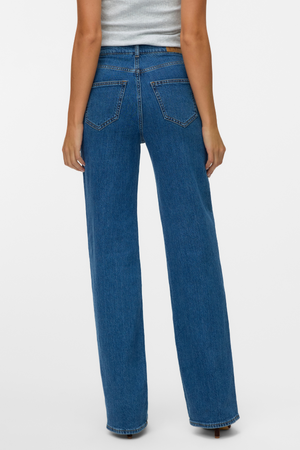 Tessa Wide Pocket Jeans - Medium Blue Denim