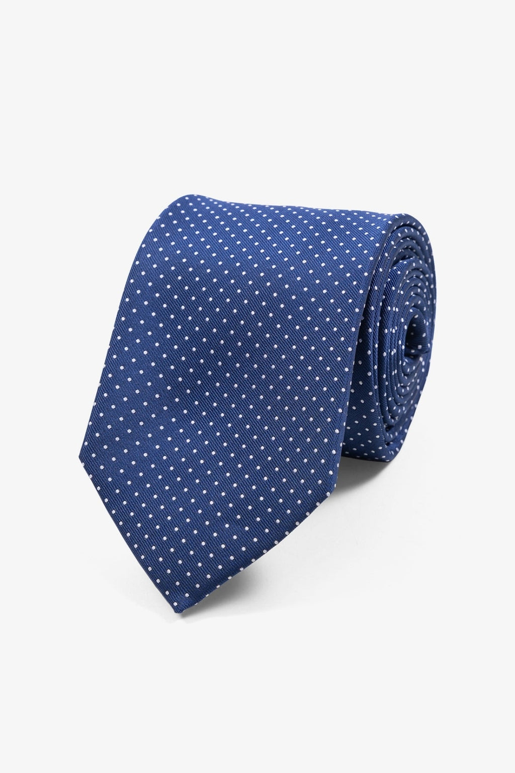 Tie - Navy/White Dotted