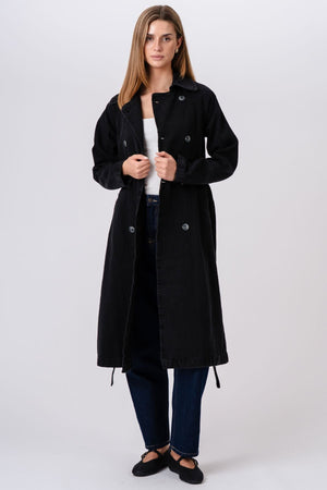 Denim Trenchcoat - Dark Blue