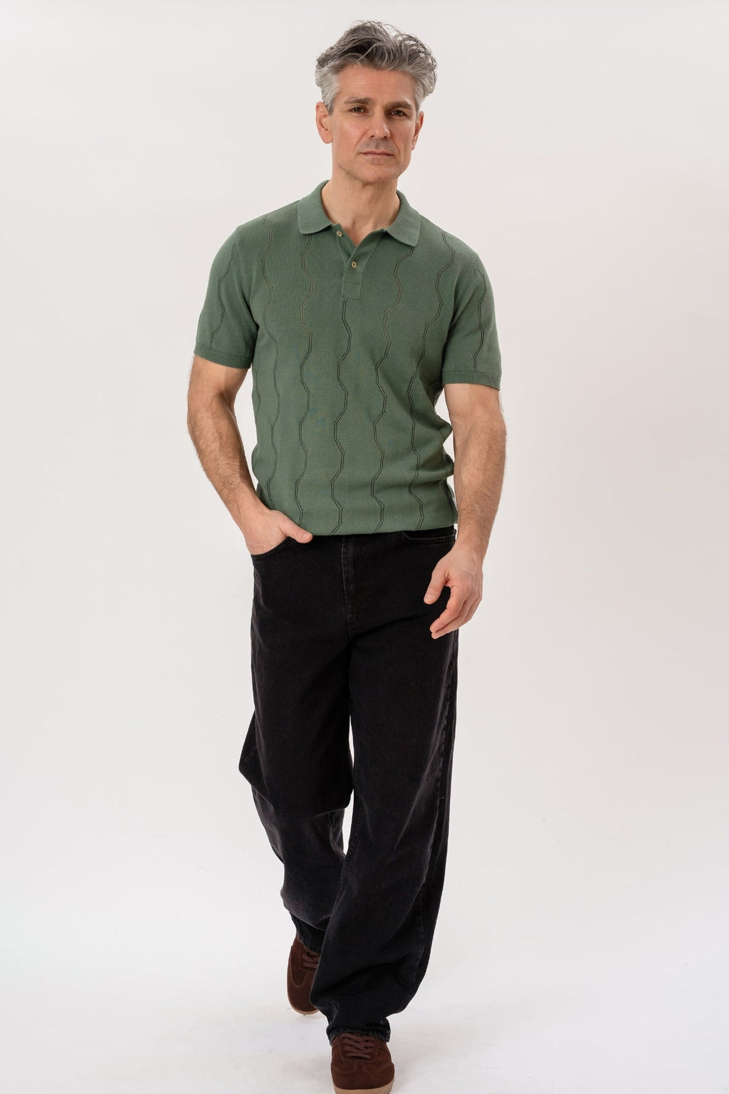 Duran Knit Polo - Green