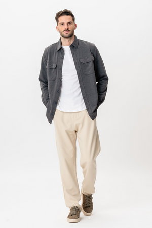 Performance Regular Overshirt - Carbone