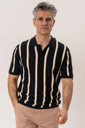 Polo Darin in maglia - Blu marino