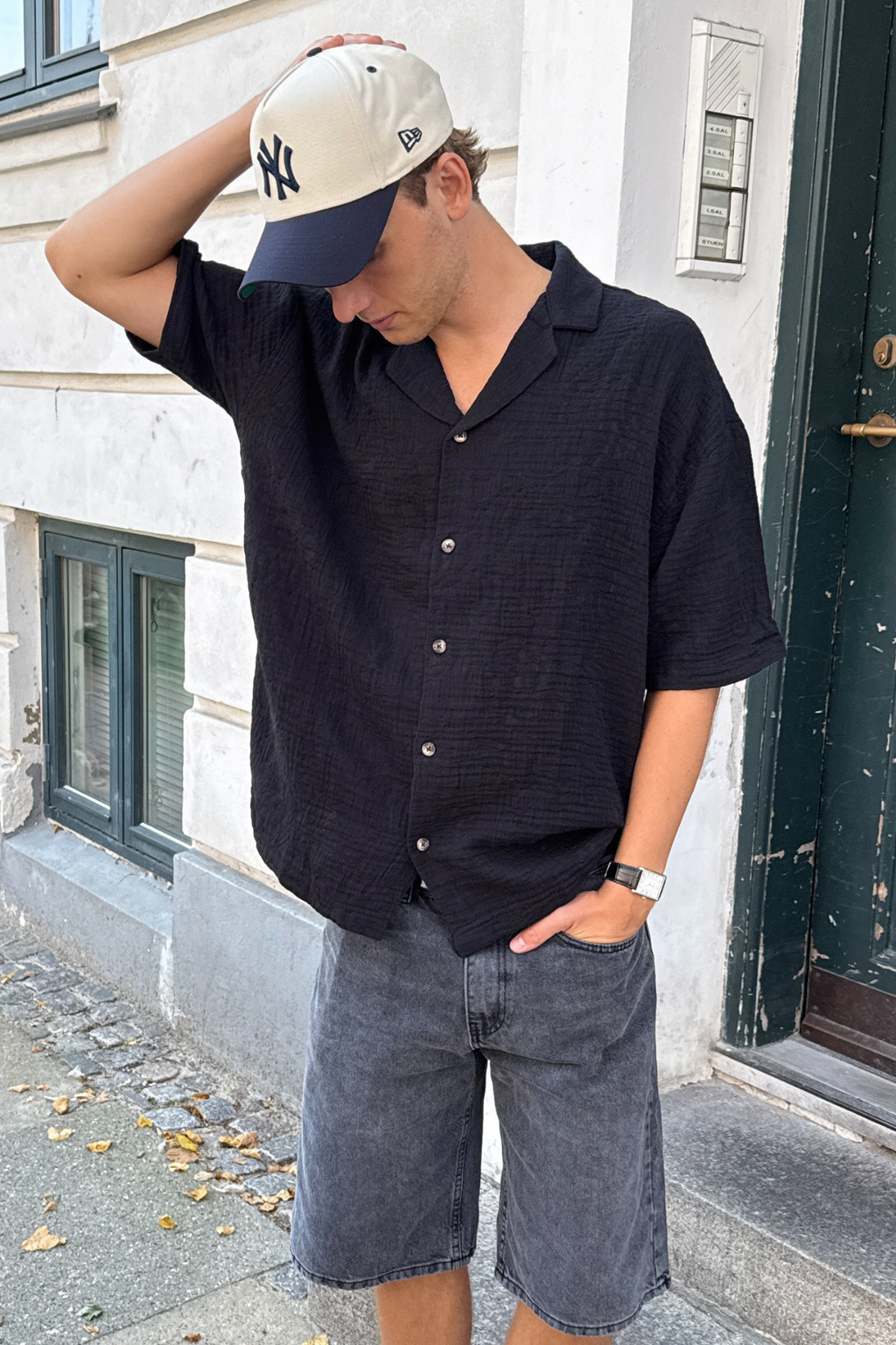 Camicia a maniche corte - Nero