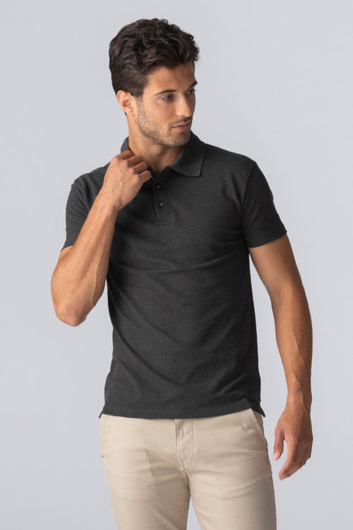 Muscle Polo Shirt - Dark Grey