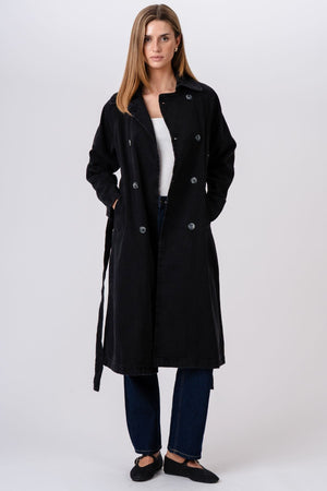 Denim Trenchcoat - Dark Blue