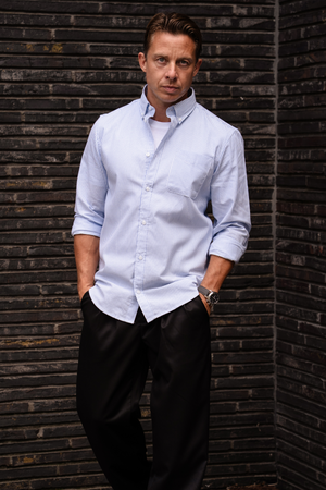 The Original Performance Shirt Oxford - azzurro/bianco