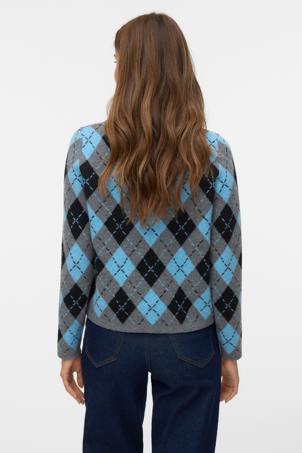 Giorgia O -Neck Cardigan - Media medio grigio
