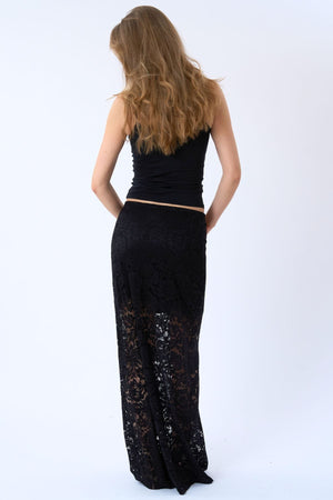Gonna lunga in pizzo Amara - Nero
