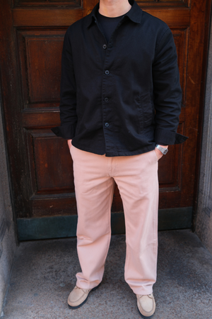 Chino dritto in cotone - Beige