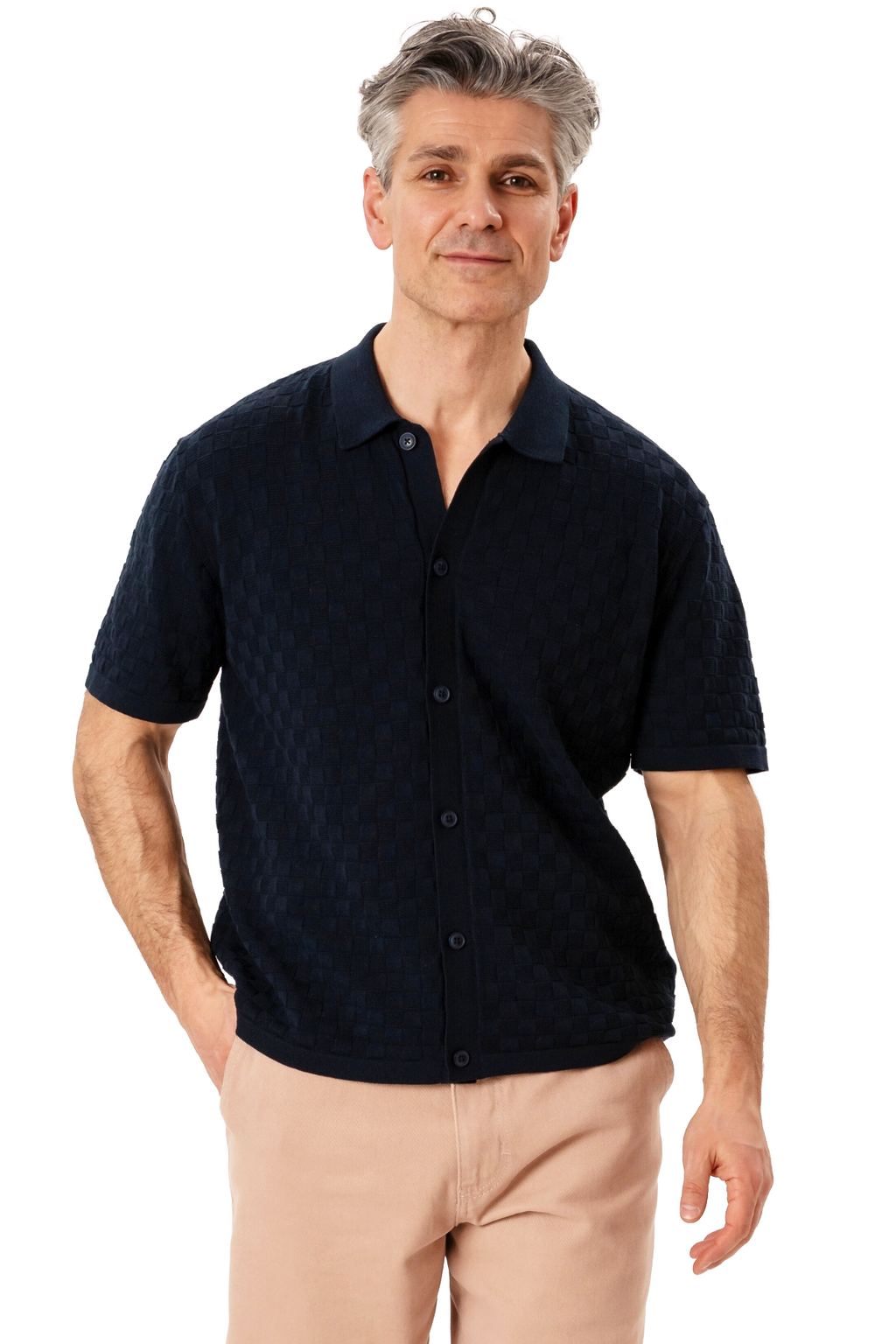 Polo Darin in maglia - Blu marino