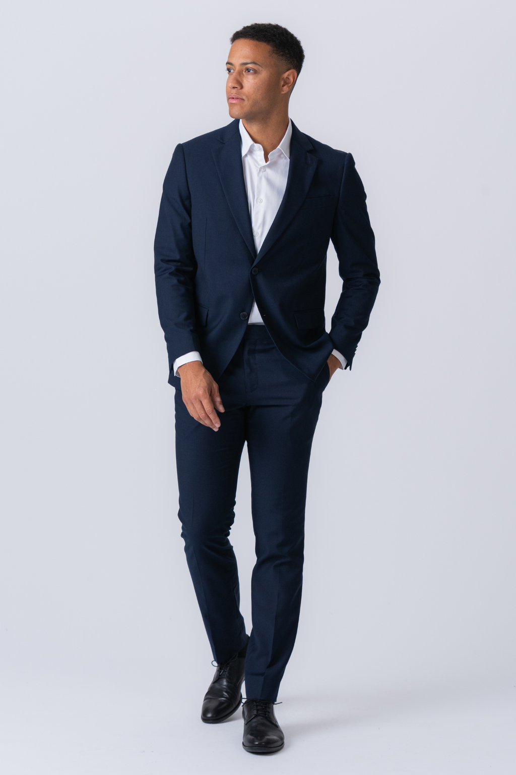 Premium Single-breasted Blazer - Navy