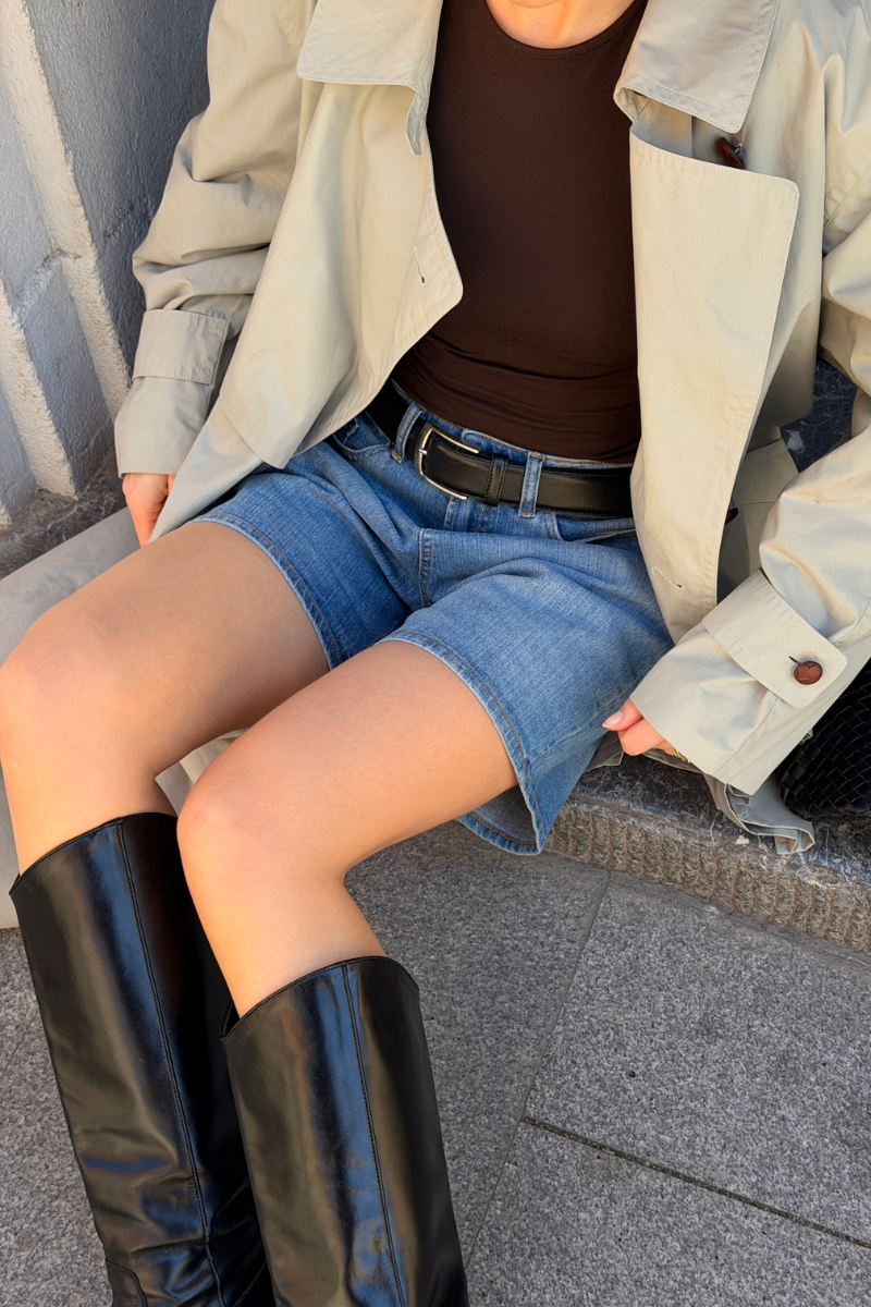 The Original Performance Denim Shorts - Denim blu medio (Donna)