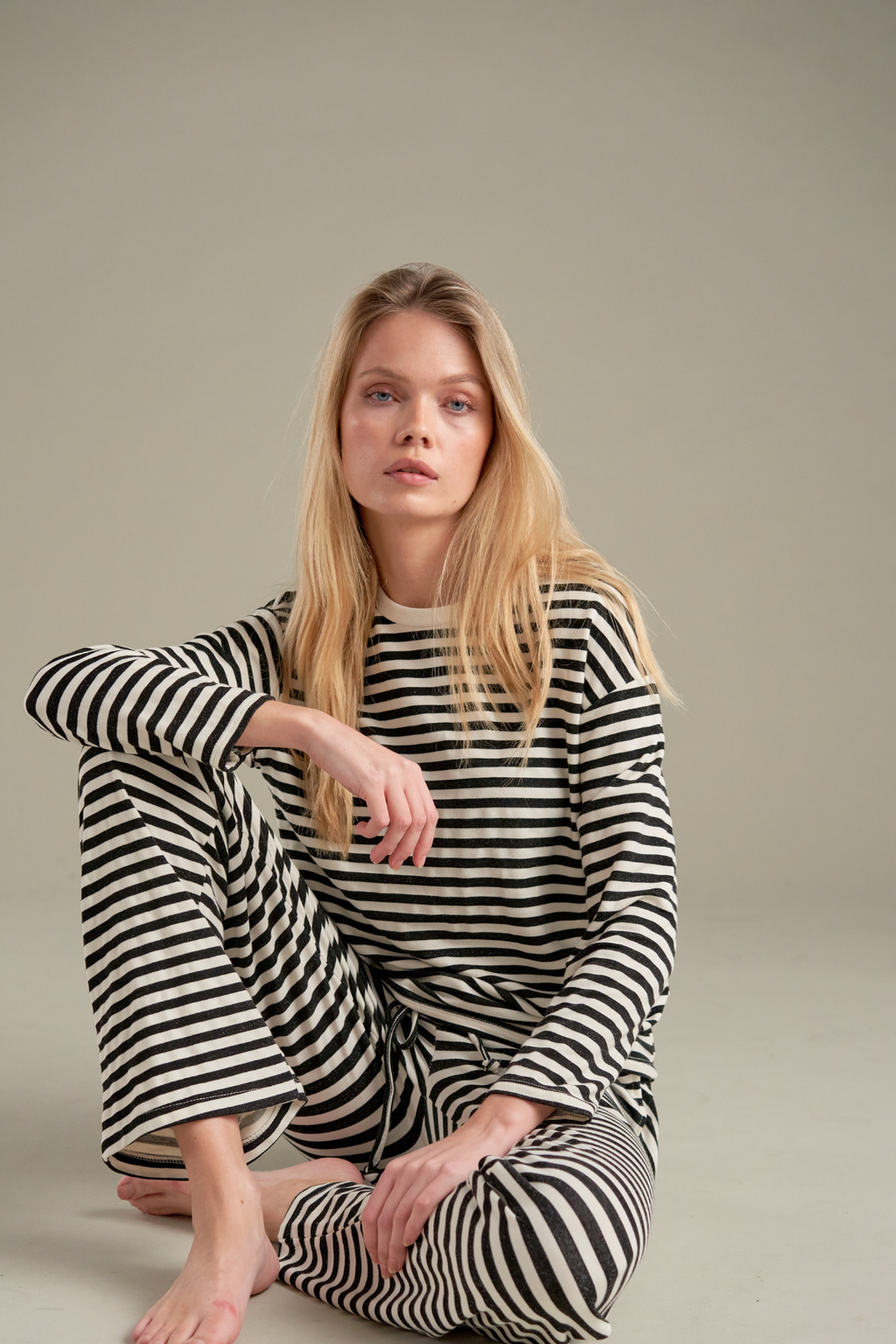 Camicia a righe - Nero