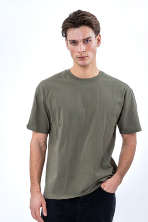T-shirt squadrata - Oliva