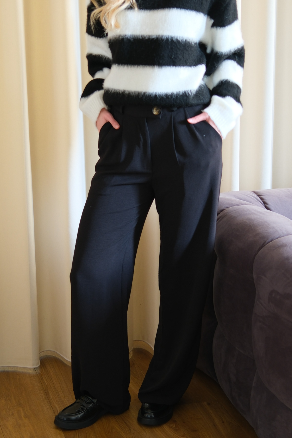 Emma Pants Sciolto - nero