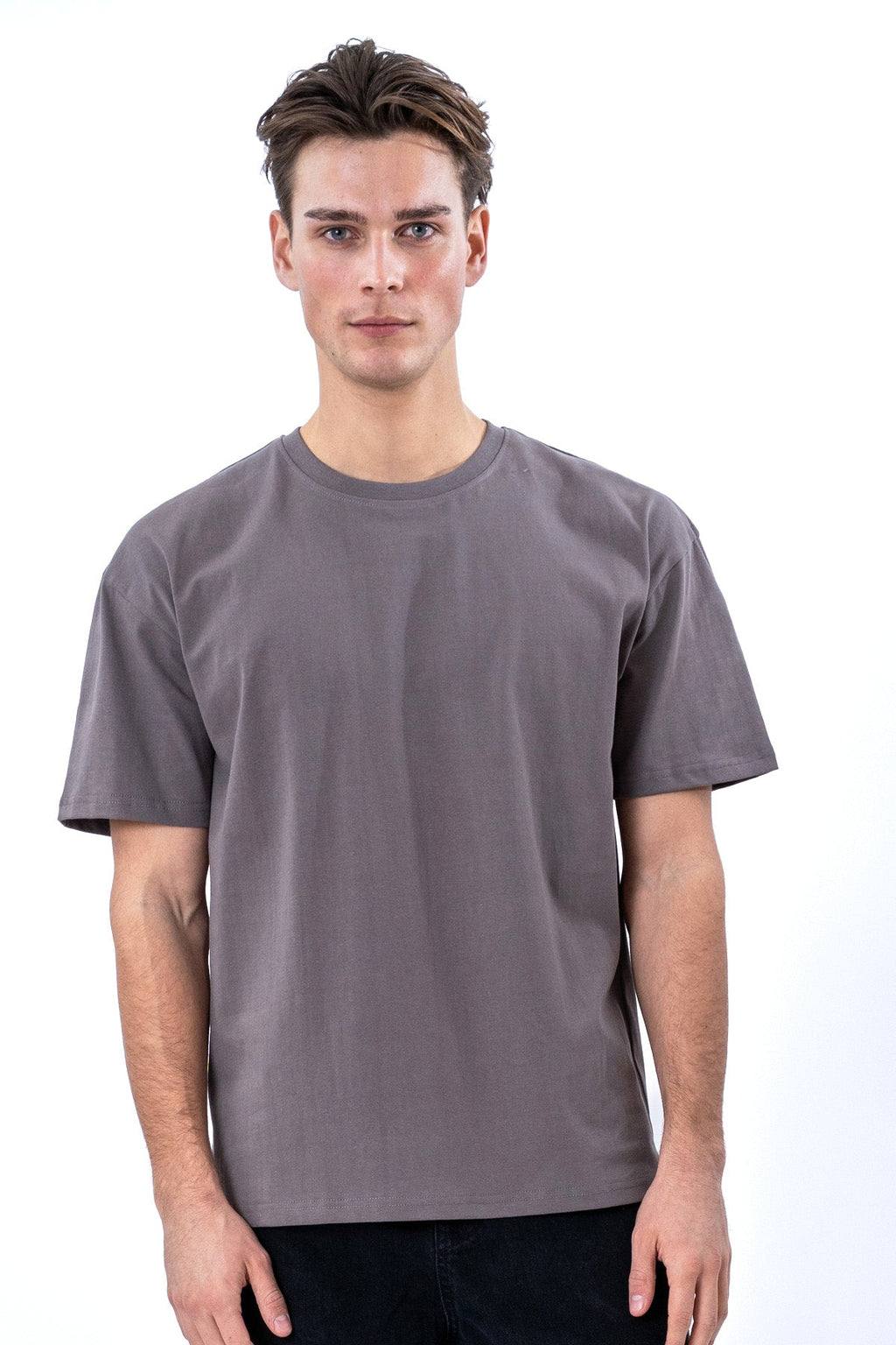 T-shirt squadrata - Grigio scuro