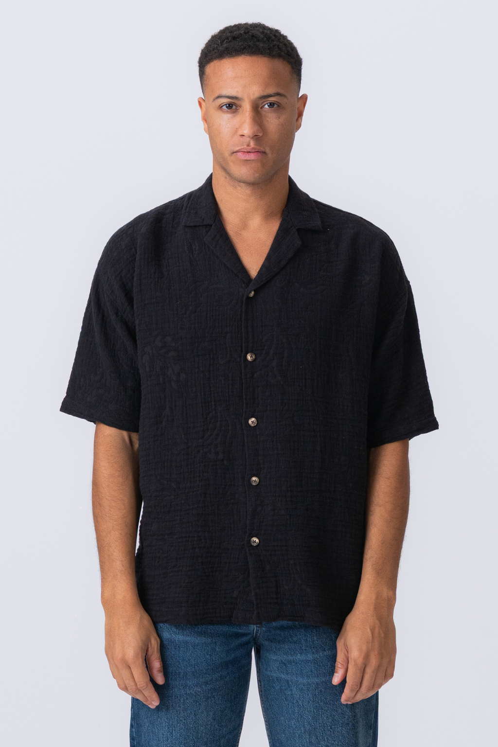 Camicia a maniche corte - Nero